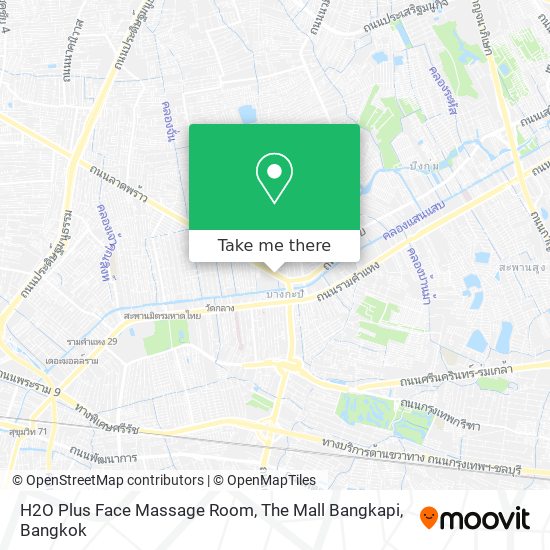 H2O Plus Face Massage Room, The Mall Bangkapi map
