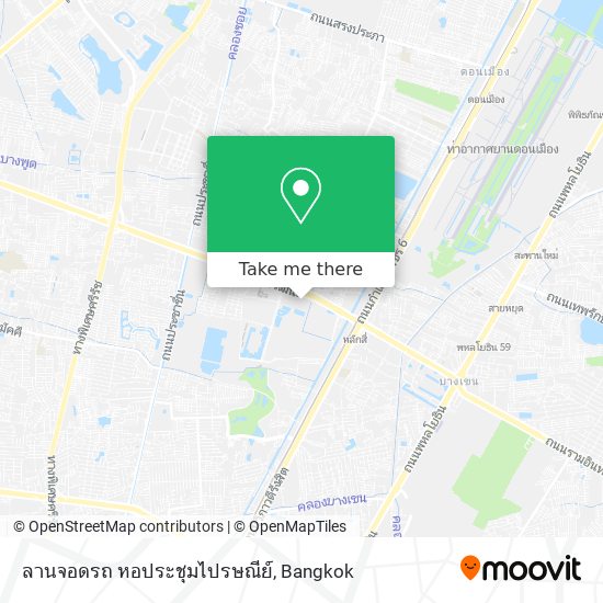 ลานจอดรถ หอประชุมไปรษณีย์ map