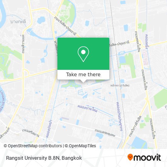 Rangsit University B.8N map