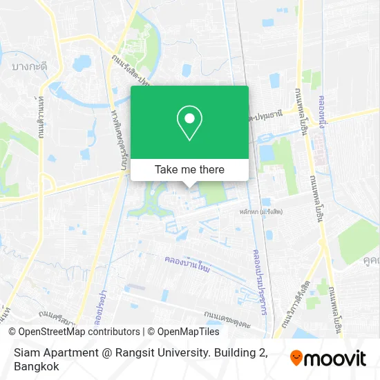 Siam Apartment @ Rangsit University. Building 2 map