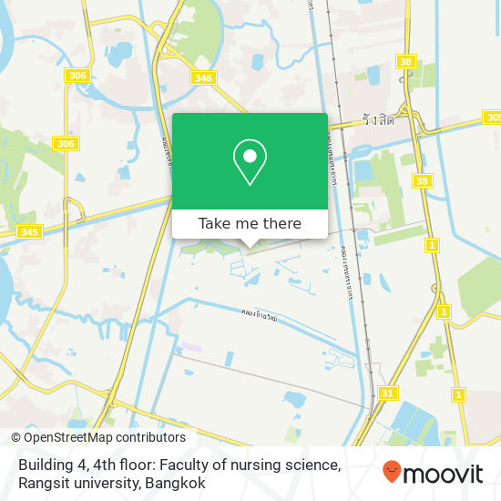 Building 4, 4th floor: Faculty of nursing science, Rangsit university map