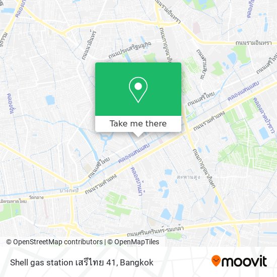 Shell gas station  เสรีไทย 41 map