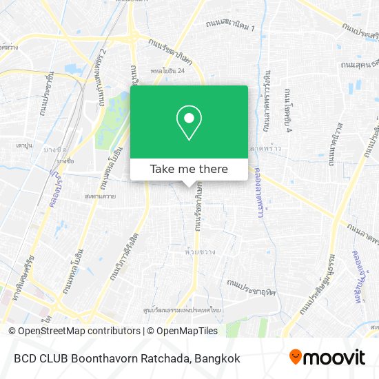 BCD CLUB Boonthavorn Ratchada map