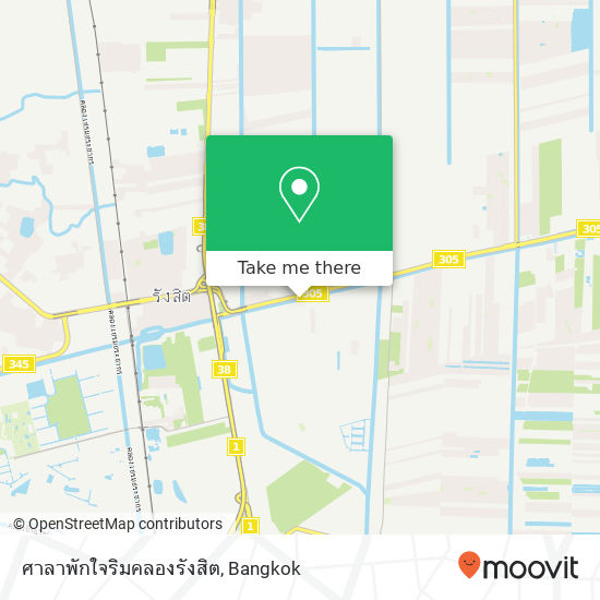 ศาลาพักใจริมคลองรังสิต map