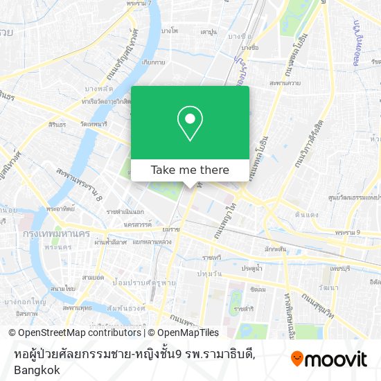 หอผู้ป่วยศัลยกรรมชาย-หญิงชั้น9 รพ.รามาธิบดี map