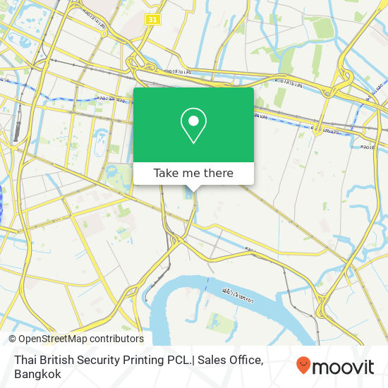 Thai British Security Printing PCL.| Sales Office map