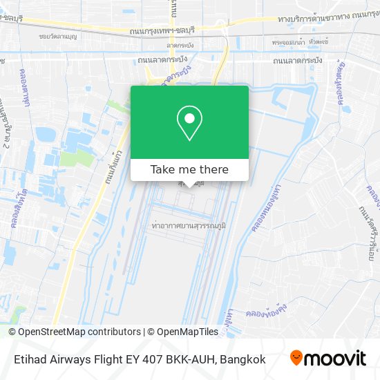 Etihad Airways Flight EY 407 BKK-AUH map