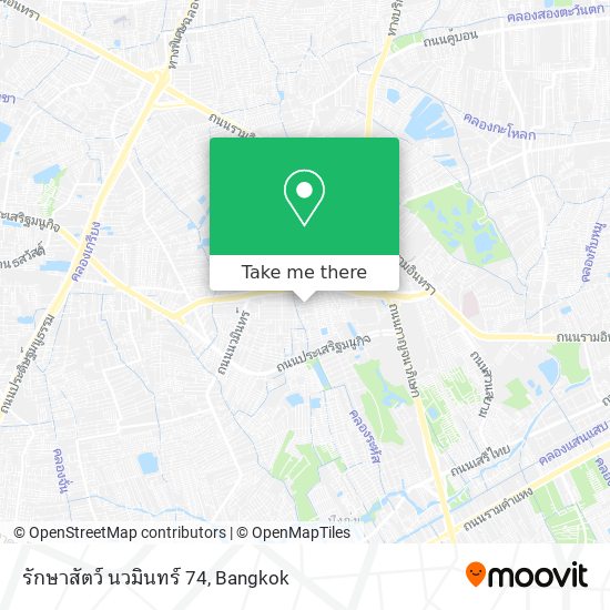 รักษาสัตว์ นวมินทร์ 74 map