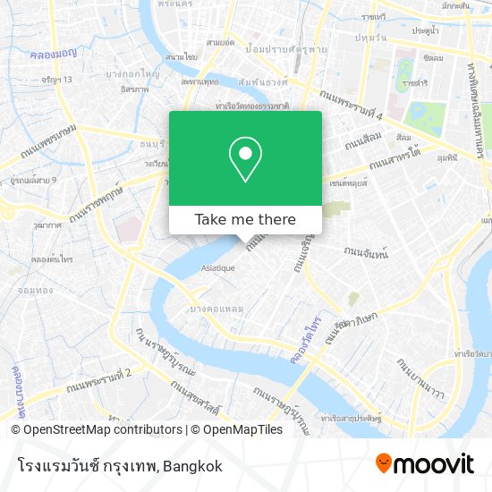 โรงแรมวันซ์ กรุงเทพ map