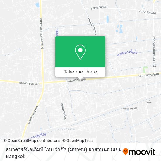 ธนาคารซีไอเอ็มบี ไทย จำกัด (มหาชน) สาขาหนองแขม map