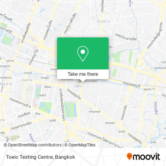 Toeic Testing Centre map