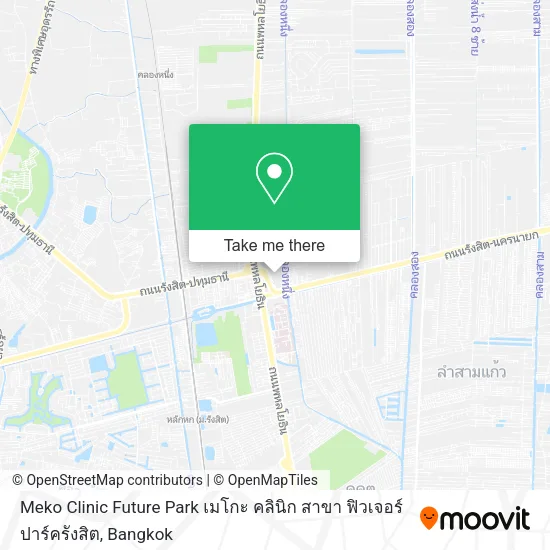 Meko Clinic Future Park เมโกะ คลินิก สาขา ฟิวเจอร์ปาร์ครังสิต map