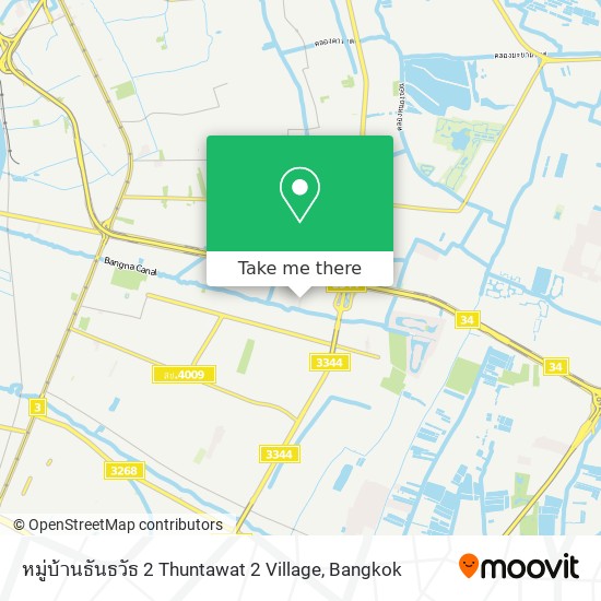 หมู่บ้านธันธวัธ 2 Thuntawat 2 Village map