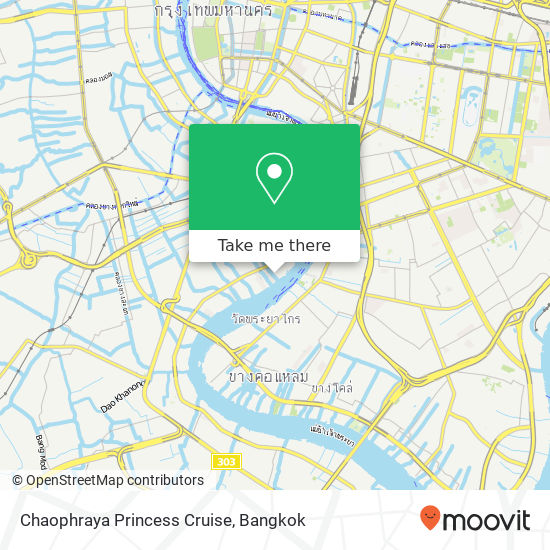 Chaophraya Princess Cruise map