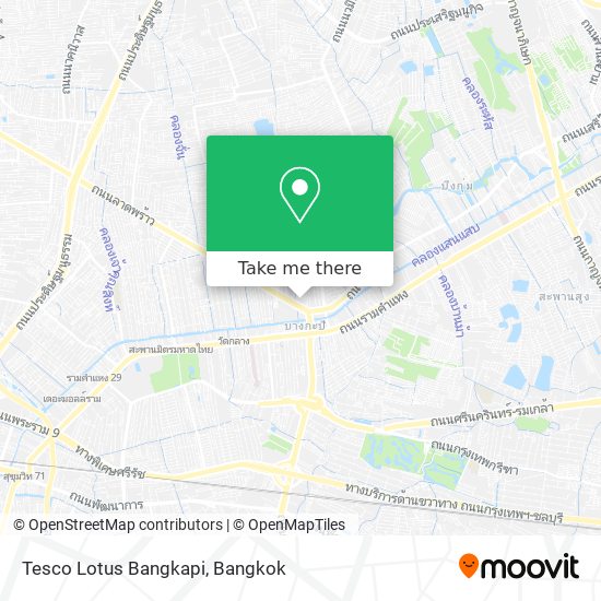 Tesco Lotus Bangkapi map