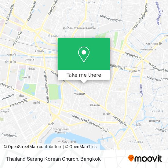 Thailand Sarang Korean Church map