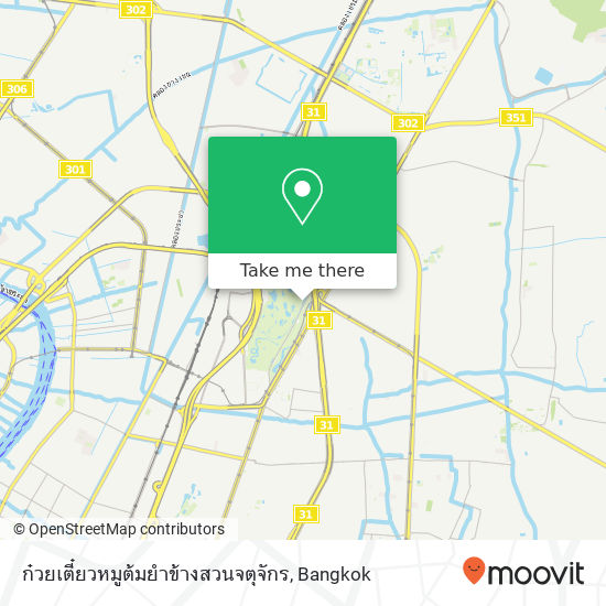 ก๋วยเตี๋ยวหมูต้มยำข้างสวนจตุจักร map