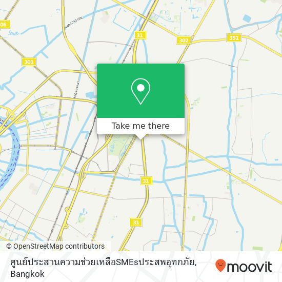 ศูนย์ประสานความช่วยเหลือSMEsประสพอุทกภัย map