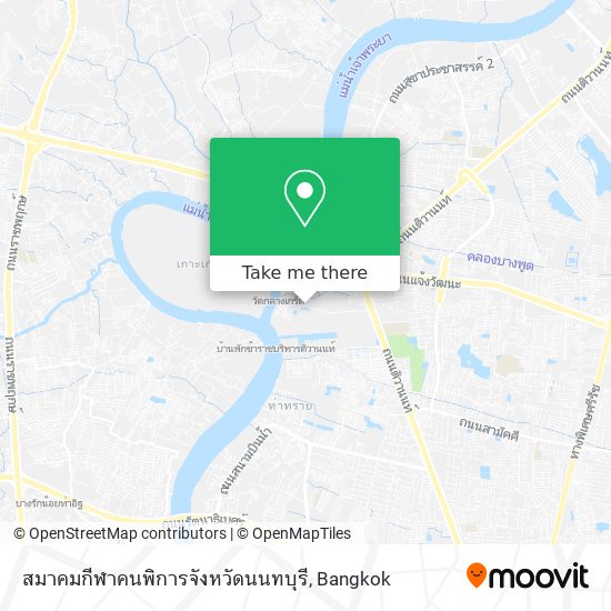 สมาคมกีฬาคนพิการจังหวัดนนทบุรี map