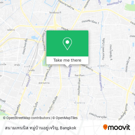 สนามเทนนิส หมู่บ้านอยู่เจริญ map