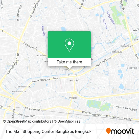 The Mall Shopping Center Bangkapi map
