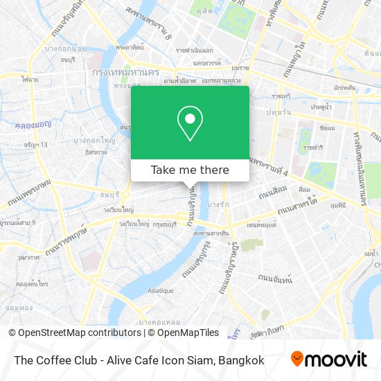 How to get to The Coffee Club - Alive Cafe Icon Siam in คลองสาน by Bus or  Metro?