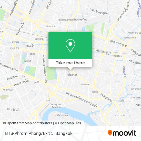 BTS-Phrom Phong/Exit 5 map