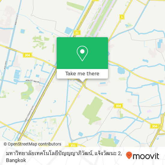 มหาวิทยาลัยเทคโนโลยีปัญญญาภิวัฒน์, แจ้งวัฒนะ 2 map