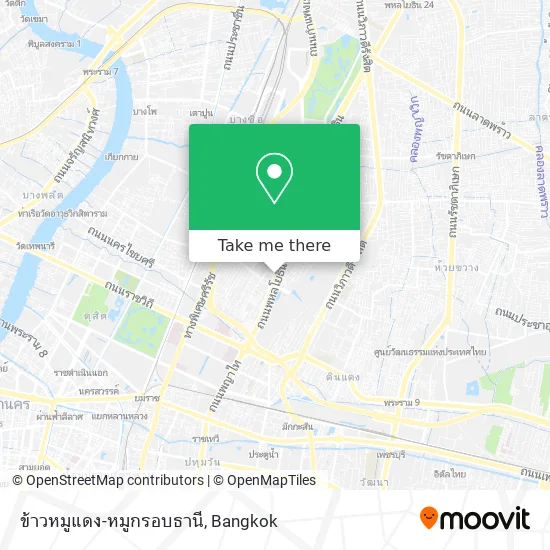 ข้าวหมูแดง-หมูกรอบธานี map