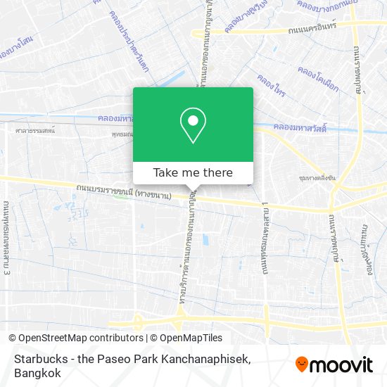 Starbucks - the Paseo Park Kanchanaphisek map