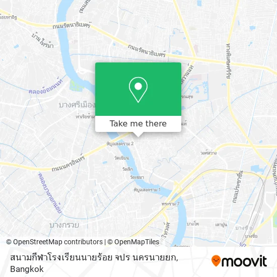 สนามกีฬาโรงเรียนนายร้อย จปร นครนายยก map