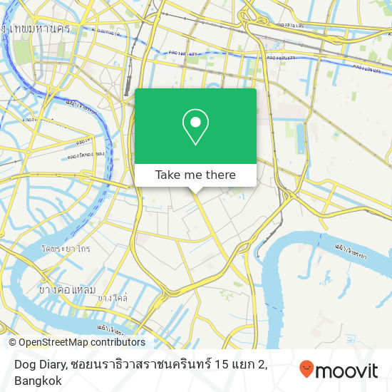 Dog Diary, ซอยนราธิวาสราชนครินทร์ 15 แยก 2 map