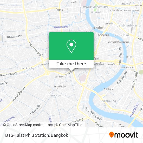 BTS-Talat Phlu Station map