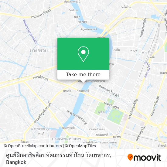ศูนย์ฝึกอาชีพศิลปหัตถกรรมหัวโขน วัดเทพากร map