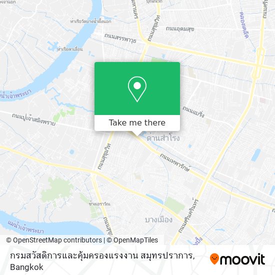 กรมสวัสดิการและคุ้มครองแรงงาน สมุทรปราการ map
