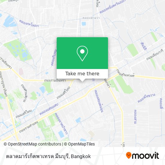 ตลาดมาร์เก็ตพาเหรด มีนบุรี map