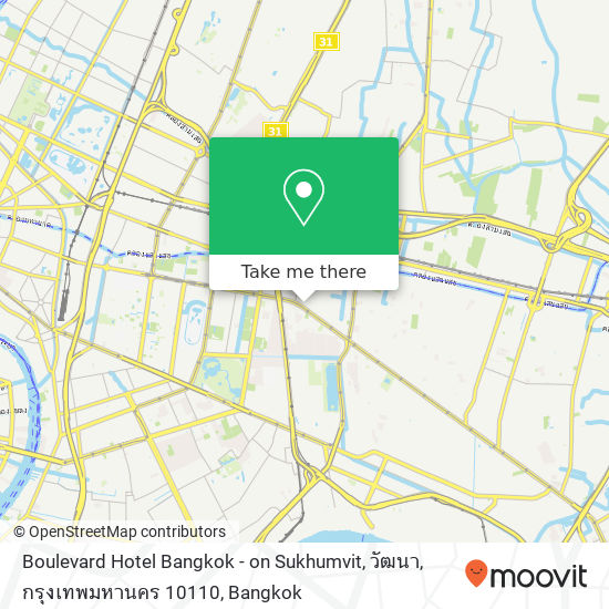 Boulevard Hotel Bangkok - on Sukhumvit, วัฒนา, กรุงเทพมหานคร 10110 map