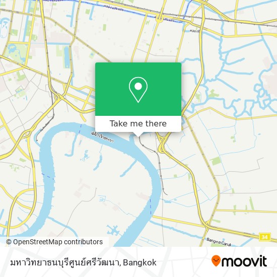 มหาวิทยาธนบุรีศูนย์ศรีวัฒนา map