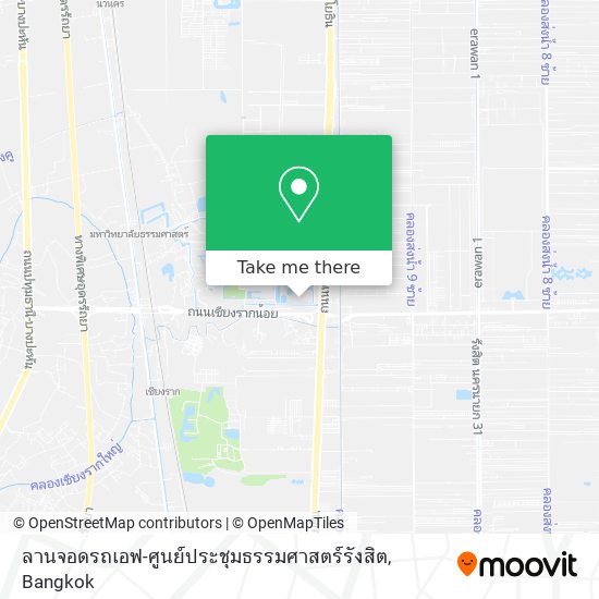 ลานจอดรถเอฟ-ศูนย์ประชุมธรรมศาสตร์รังสิต map