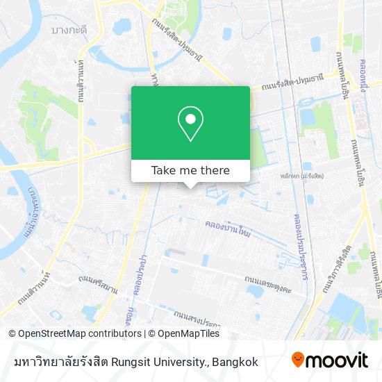 มหาวิทยาลัยรังสิต Rungsit University. map