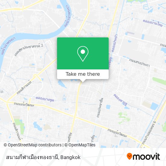สนามกีฬาเมืองทองธานี map