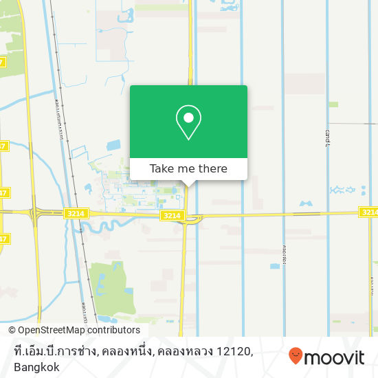 ที.เอ็ม.บี.การช่าง, คลองหนึ่ง, คลองหลวง 12120 map