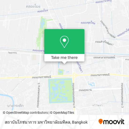 สถาบันโภชนาการ มหาวิทยาลัยมหิดล map