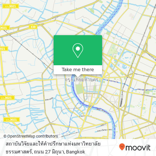 สถาบันวิจัยและให้คำปรึกษาแห่งมหาวิทยาลัยธรรมศาสตร์, ถนน 27 มิถุนา map