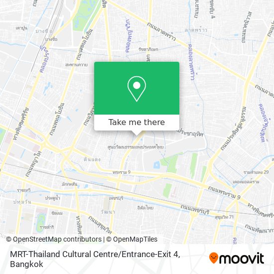 MRT-Thailand Cultural Centre / Entrance-Exit 4 map