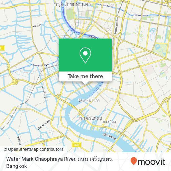 Water Mark Chaophraya River, ถนน เจริญนคร map