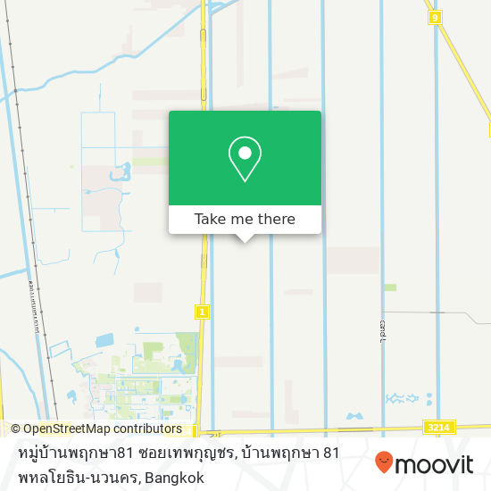 หมู่บ้านพฤกษา81 ซอยเทพกุญชร, บ้านพฤกษา 81 พหลโยธิน-นวนคร map