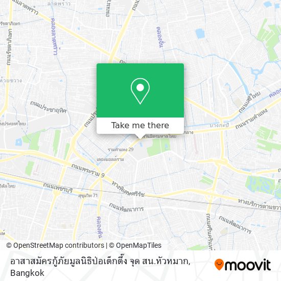 อาสาสมัครกู้ภัยมูลนิธิป่อเต็กตึ๊ง จุด สน.หัวหมาก map