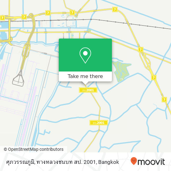 ศุภวรรณภูมิ, ทางหลวงชนบท สป. 2001 map