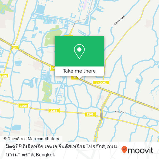 มิตซูบิชิ อิเล็คทริค เอฟเอ อินดัสเทรียล โปรดักส์, ถนนบางนา-ตราด map